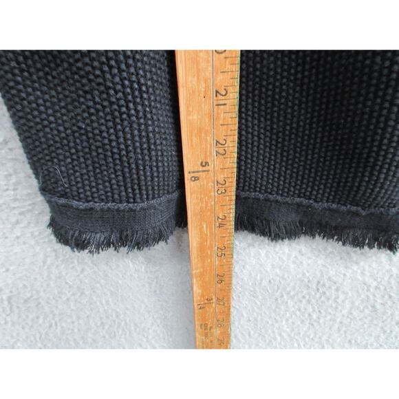 EILEEN FISHER Organic Cotton Silk Blend Open Front Cardigan Women's Small Frayed - Picture 8 of 14